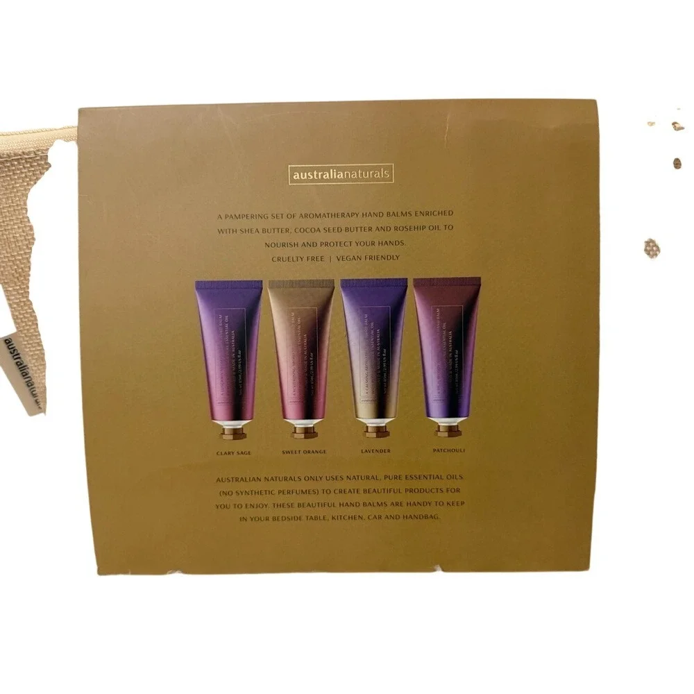 Australian Naturals Aromatherapy Hand Balm‎ Set 4pc Essential Oils NIB